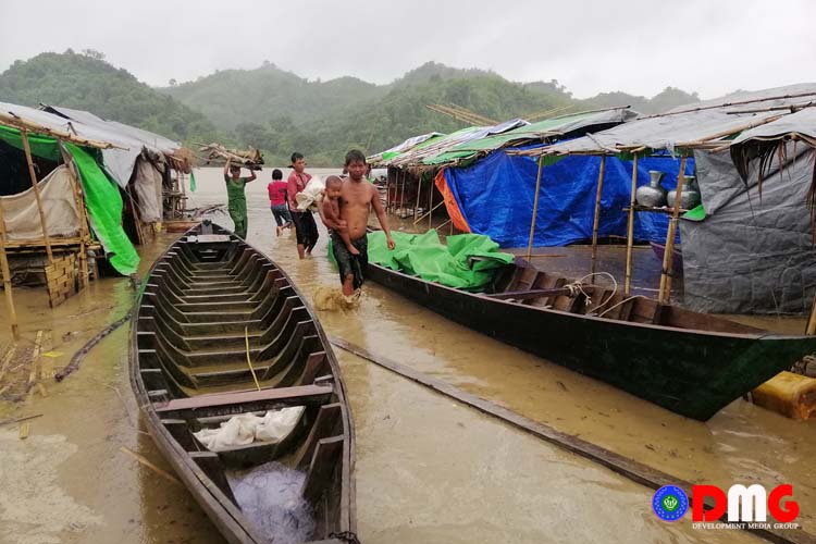 The number of IDPs has reached over 50,000 due to the ongoing armed conflict in Arakan State, and some refugees from Mrauk-U Township have been affected by the flooding.” 